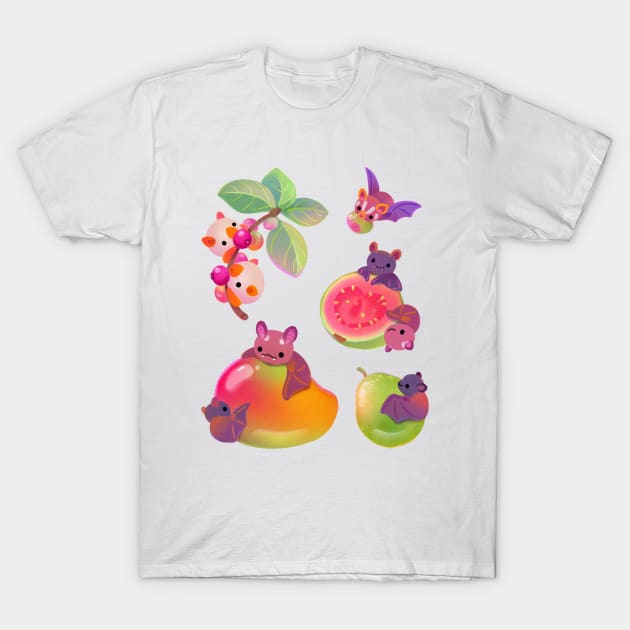 Fruit and bat T-Shirt by pikaole